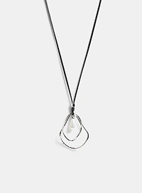 Collier à pendentif goutte d'eau et perle