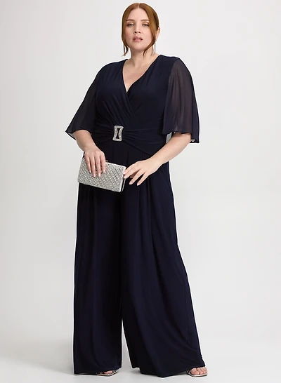 Joseph Ribkoff - Jeweled Chiffon Jumpsuit