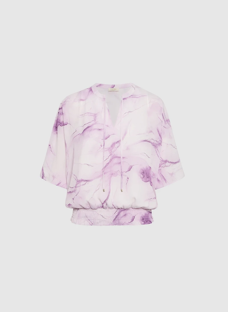 Blouse à motif marbré