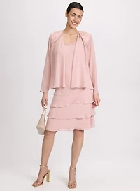 Chiffon Dress & Jacket Set