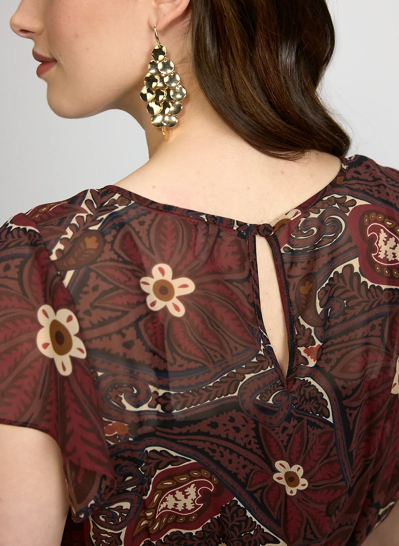 Paisley Chiffon Dress