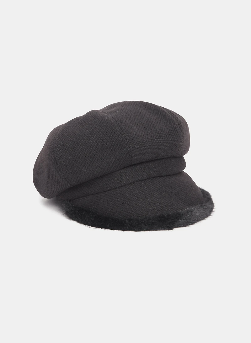Faux-Fur Trim Cap