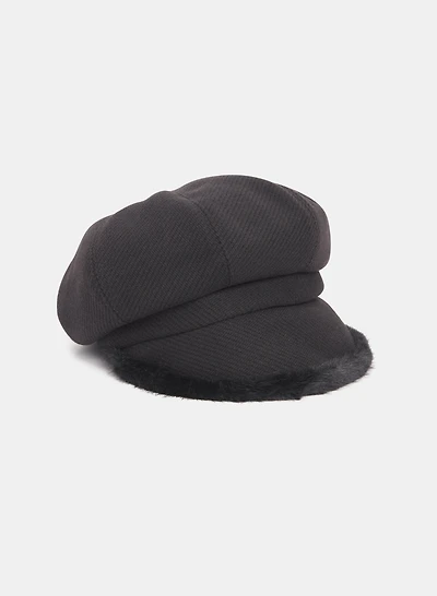 Faux-Fur Trim Cap