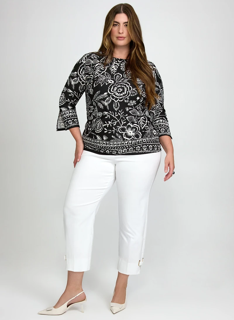 Mixed Floral Print Top