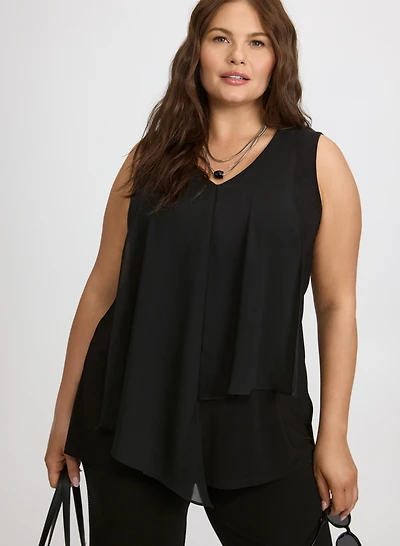 Sleeveless Layered Top