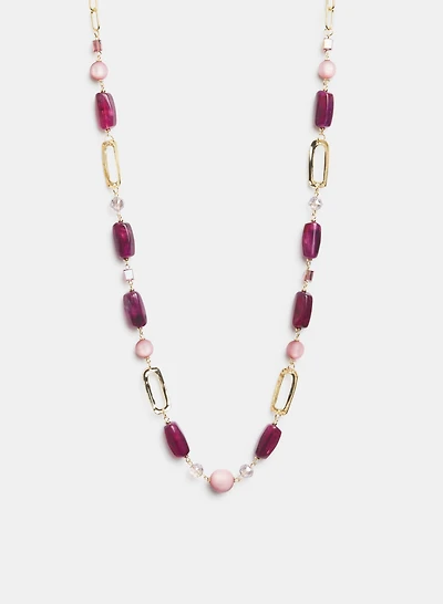 Collier à billes et maillons mixtes
