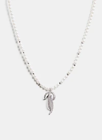 Bow Pendant Pearl Necklace