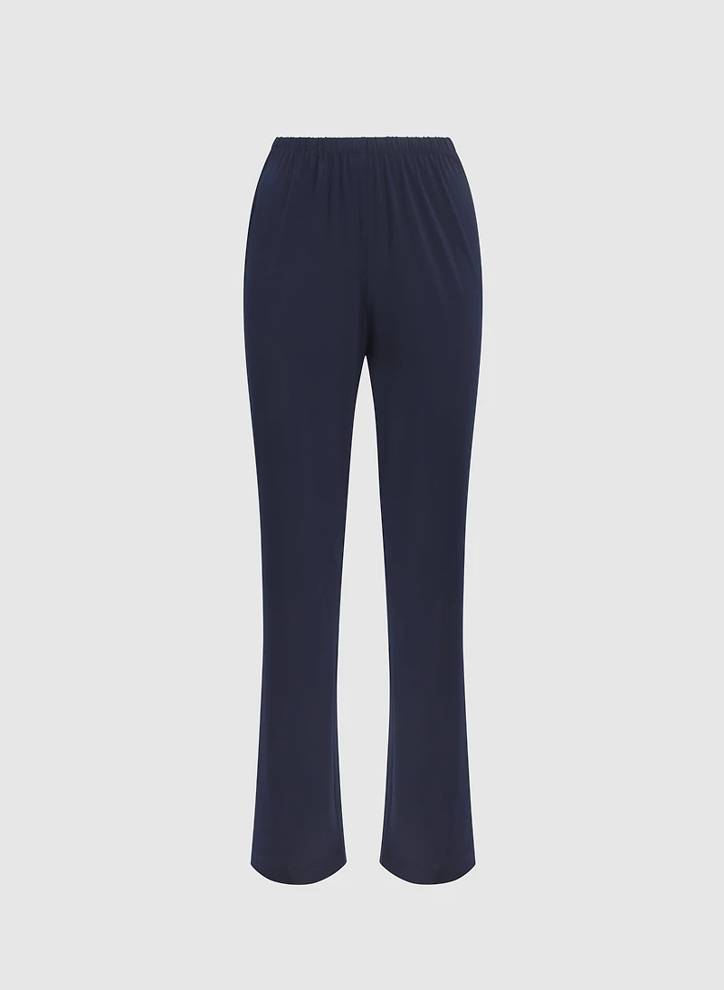 Ensemble de haut en chiffon et pantalon jersey