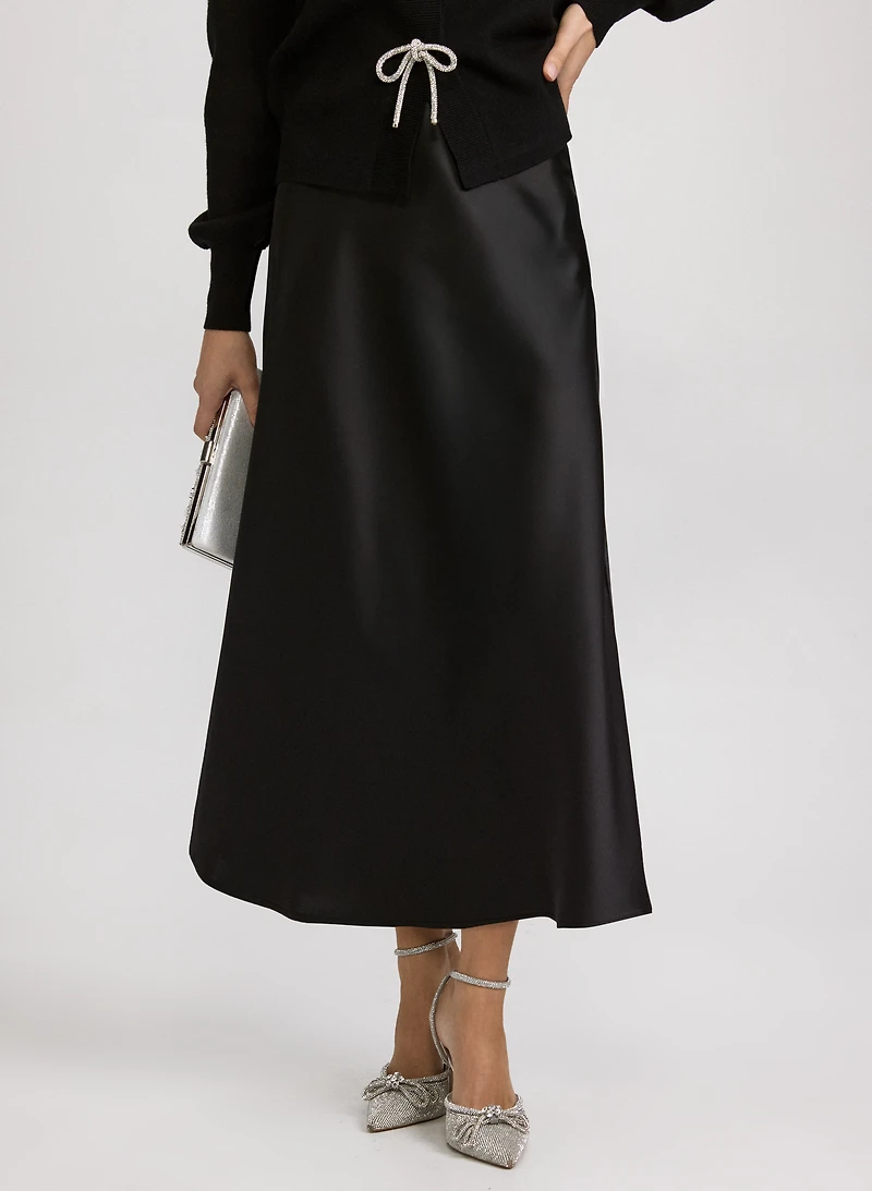 Satin Bias Cut Skirt