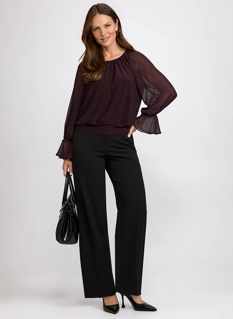 Chiffon & Jersey Top