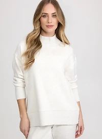 Knit Mock Neck Tunic Top