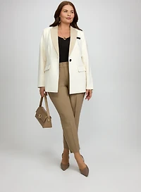 Colour Block Blazer & Emma Slim-Leg Pants