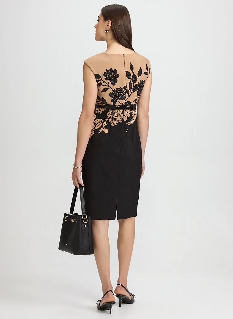 Floral Colour Block Dress