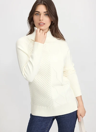 Mixed Knit Pullover
