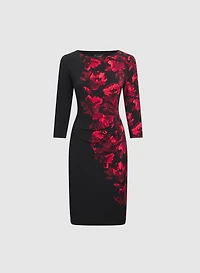 Floral Placement Print Dress