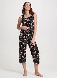 Ensemble pyjama à motif coeurs et fleurs