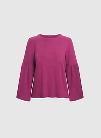 Ribbed Bell Sleeve Sweater