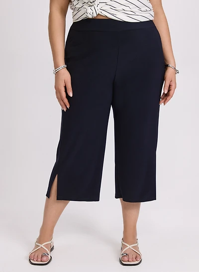 Side Slit Pull-On Capris