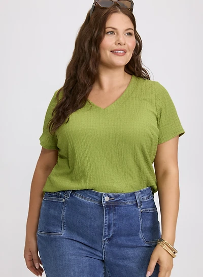 Textured Knit Top