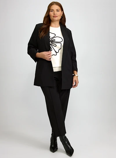 Shawl Collar Jacket & Emma Slim-Leg Pants