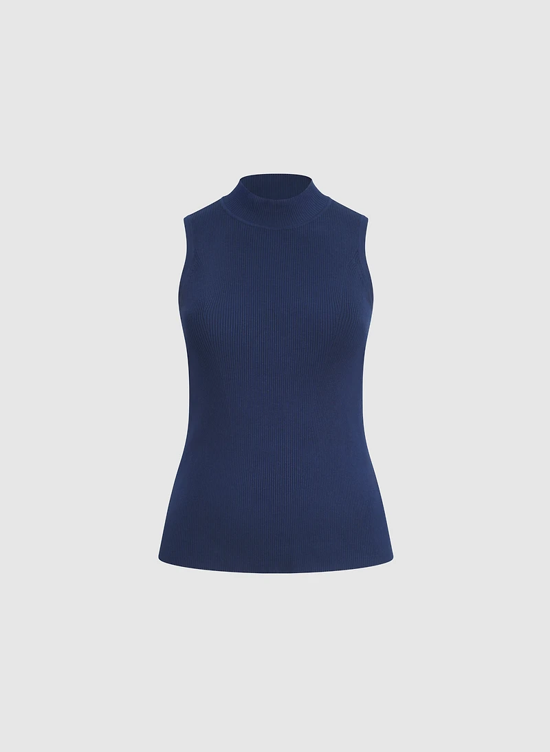 Débardeur en tricot côtel
