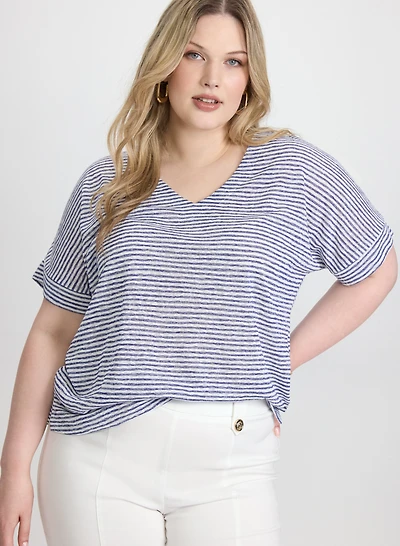 Striped Short Sleeve Top