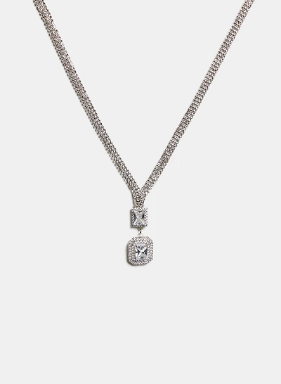 Collier à pendentif en zircons cubiques