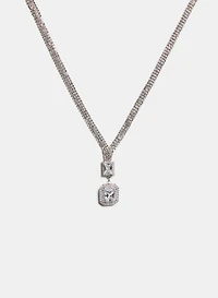 Collier à pendentif en zircons cubiques