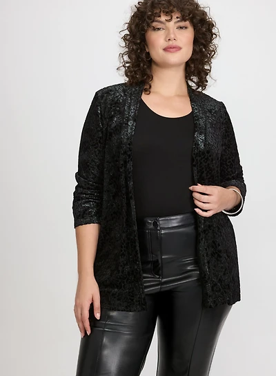 Iridescent Leopard Motif Cardigan