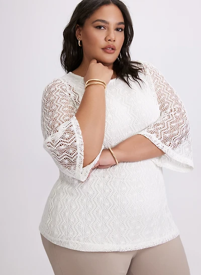 Lined Crochet Top