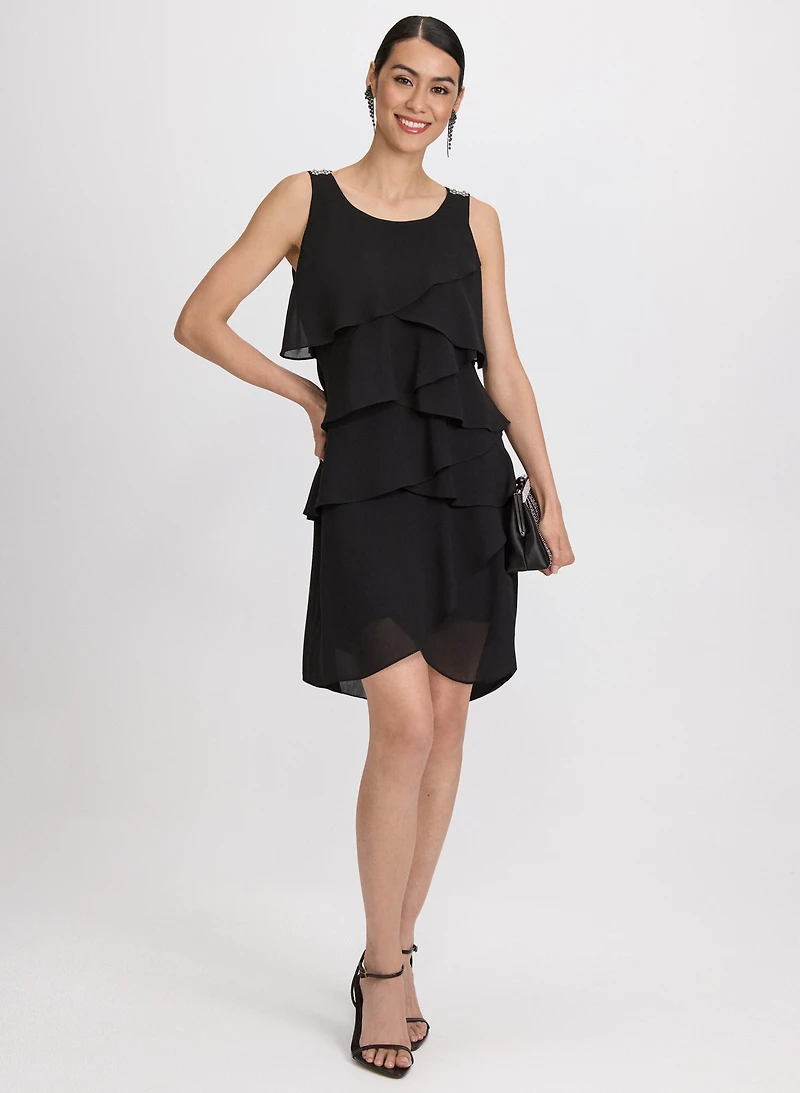 Tiered Chiffon Dress