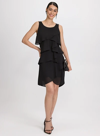 Tiered Chiffon Dress