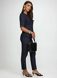 Pantalon Emma en denim à jambe étroite