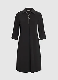Robe à demi-fermeture éclair en jersey