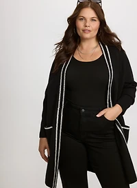 Contrast Stitch Cardigan