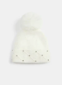 Tuque en tricot à pompon