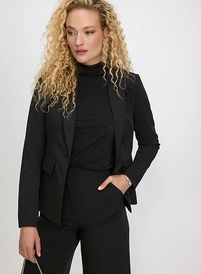 Tonal Stud Embellished Blazer