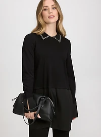 Embellished Layered Sweater