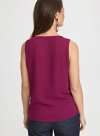 Sleeveless V-Neck Blouse