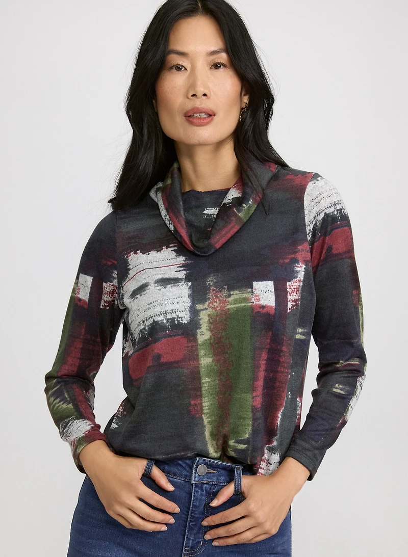 Abstract Print Pullover
