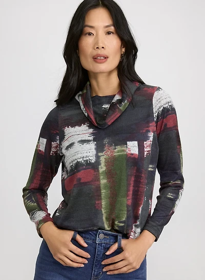 Abstract Print Pullover