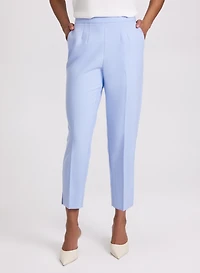 Pleated Slim-Leg Pants
