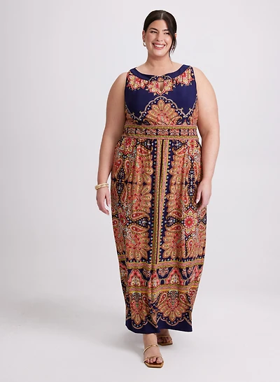 Paisley Print Maxi Dress