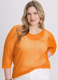 Open Knit Pullover