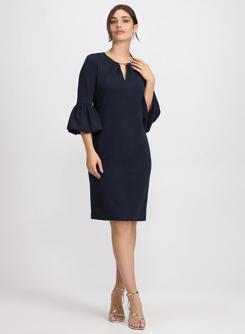 Robe cocktail à manches bulle