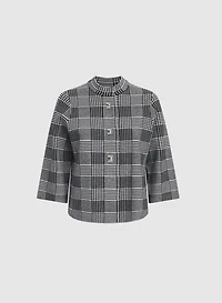 Glen Check Swing Cardigan