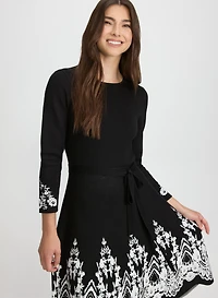Paisley Placement Knit Dress