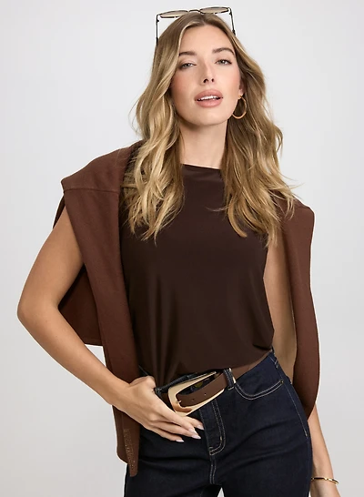 Débardeur à encolure bateau