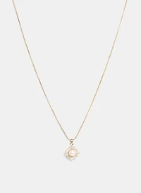 Collier à pendentif à perle centrale