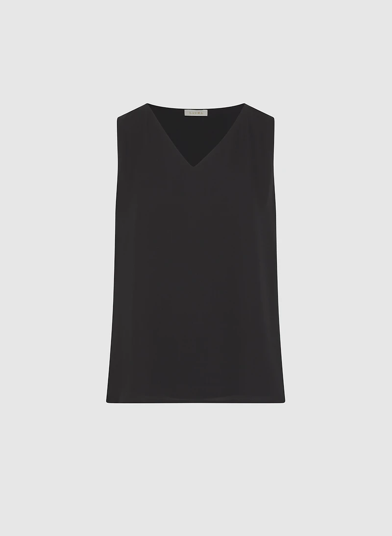 Sleeveless V-Neck Blouse